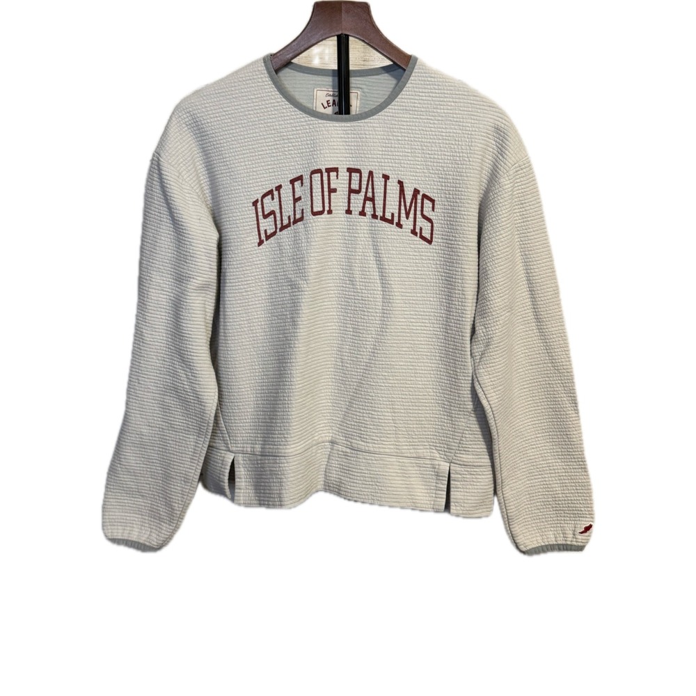 League 91 Thermal Shirt Medium Gray Isle Of Palms Coastal Preppy